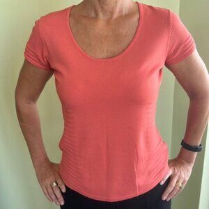 Ginger Short Sleeve Knit Pleated Tee